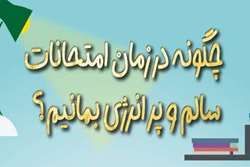 انتشار اینفوگرافیک تغذیه و سلامت در ایام امتحانات