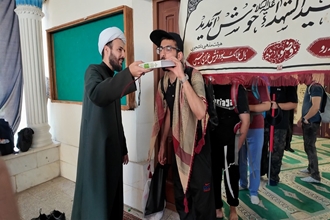 بدرقه دانشجویان علوم پزشکی تهران به کربلای معلی با حضور مسئولان دانشگاه