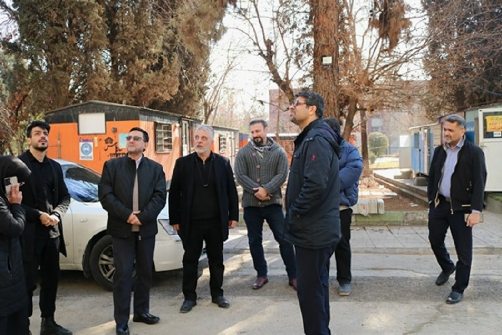 بازدید رئیس دانشگاه علوم پزشکی تهران از پروژه های عمرانی حوزه دانشجویی فرهنگی دانشگاه